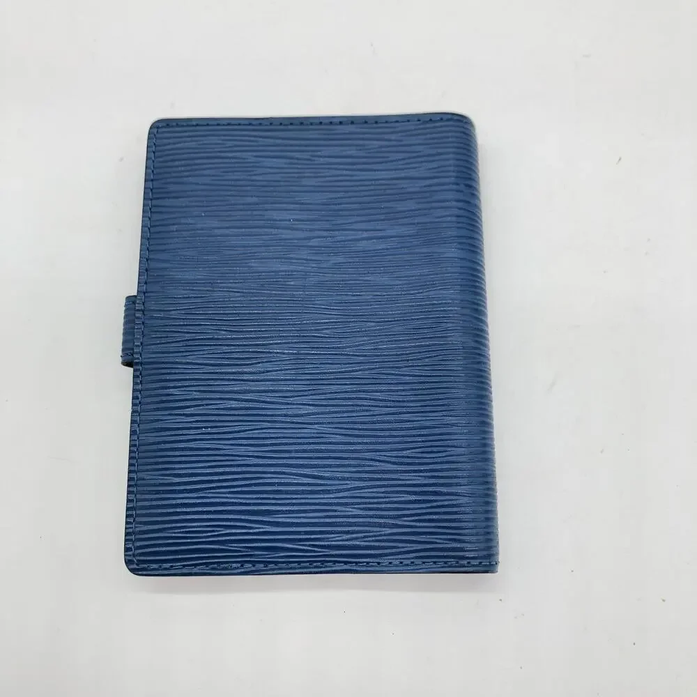 Vintage Authentic Louis Vuitton Epi Leather Agenda Planner Blue Cover R20055